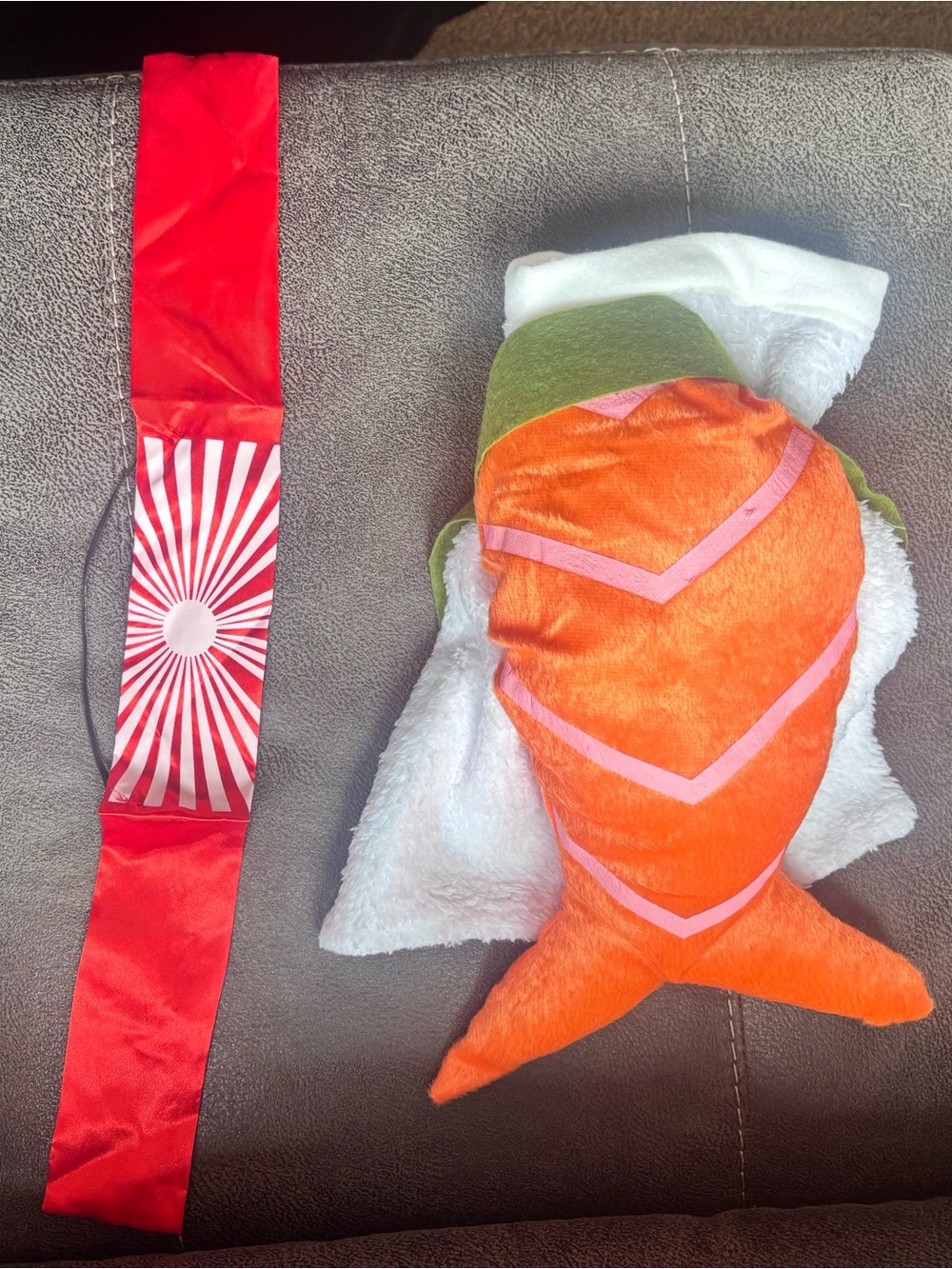 Dog Orange Plush Sushi/Fish Halloween Costume